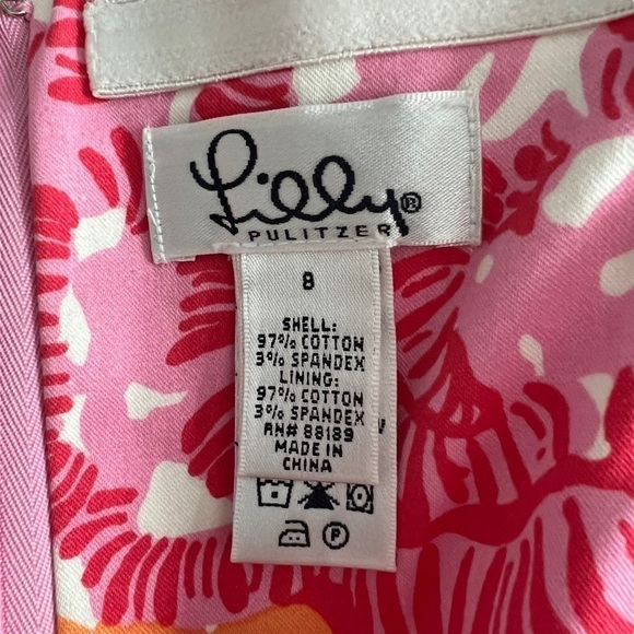 Lilly Pulitzer - Vintage Derby Winners Circle  Scallop Strapless Midi Dress Sz 8 - Picture 5 of 5